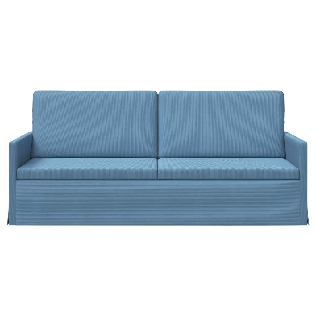vidaXL Sofa na 3 osoby niebieski 190 x 81 x 82 cm Tkanina sztruksowa