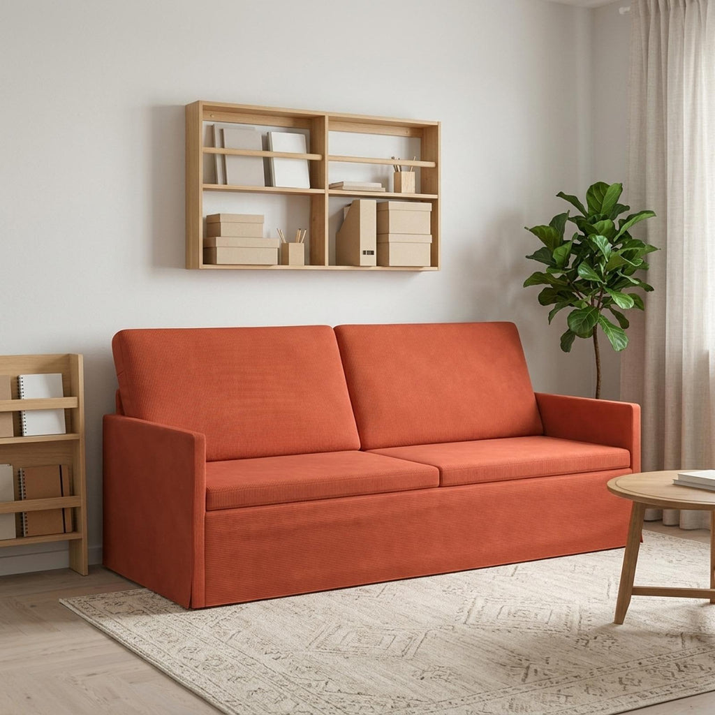 vidaXL Sofa na 3 osoby Czerwono-pomarańczowy 190 x 81 x 82 cm