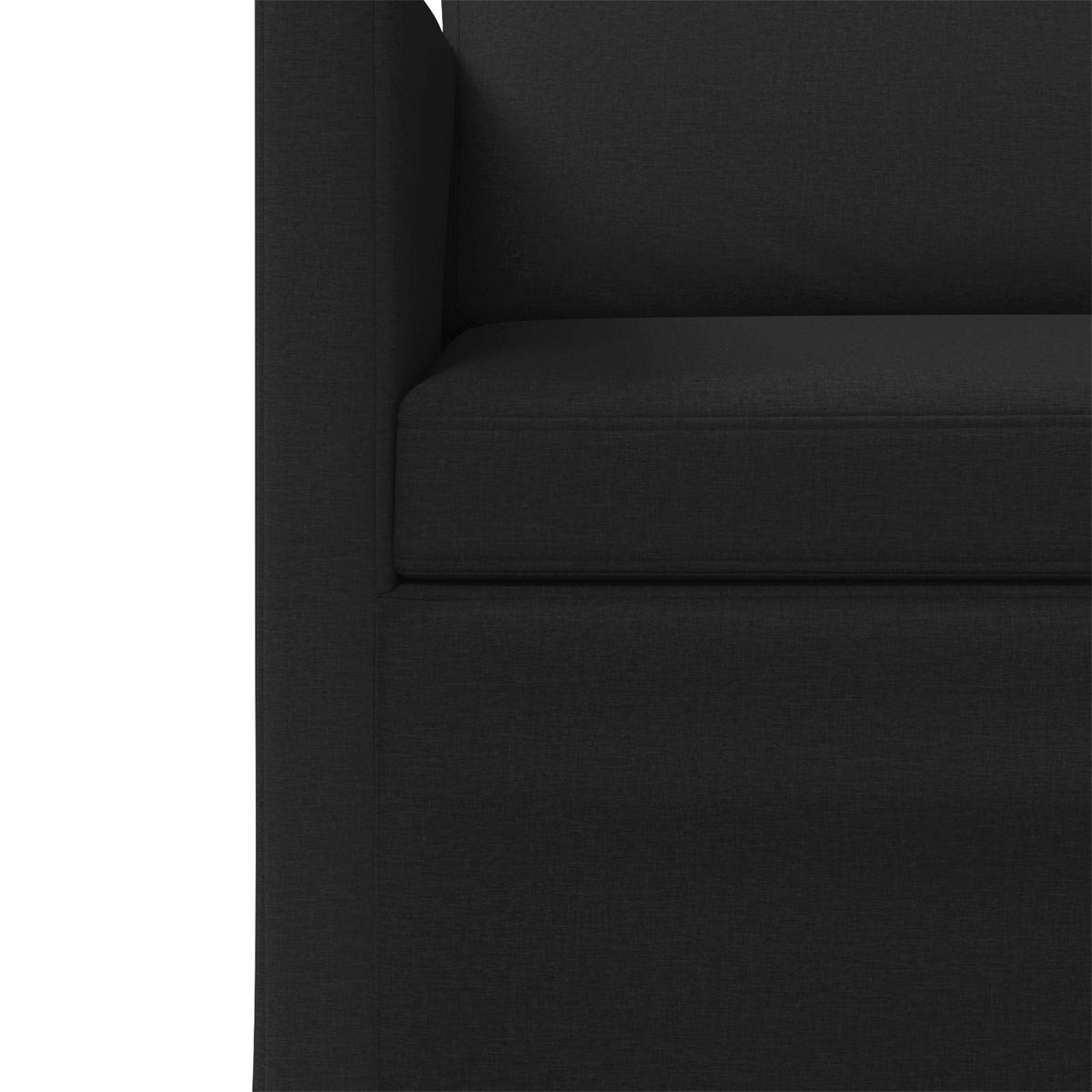 vidaXL Sofa na 3 osoby Czarny 220 x 81 x 82 cm tkanina