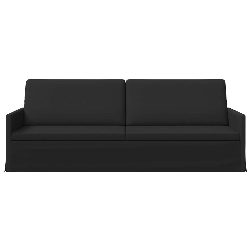 vidaXL Sofa na 3 osoby Czarny 220 x 81 x 82 cm tkanina