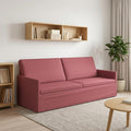 vidaXL Sofa na 3 osoby Czerwone wino 220 x 81 x 82 cm tkanina