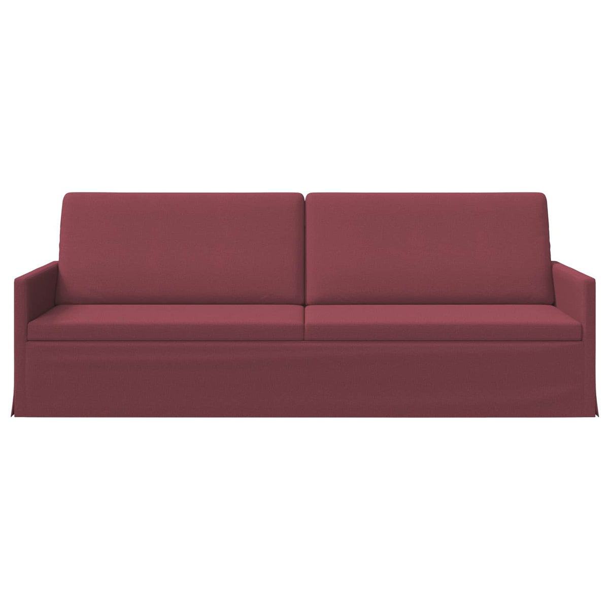 vidaXL Sofa na 3 osoby Czerwone wino 220 x 81 x 82 cm tkanina