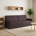 vidaXL Sofa na 3 osoby Ciemny brąz 220 x 81 x 82 cm tkanina