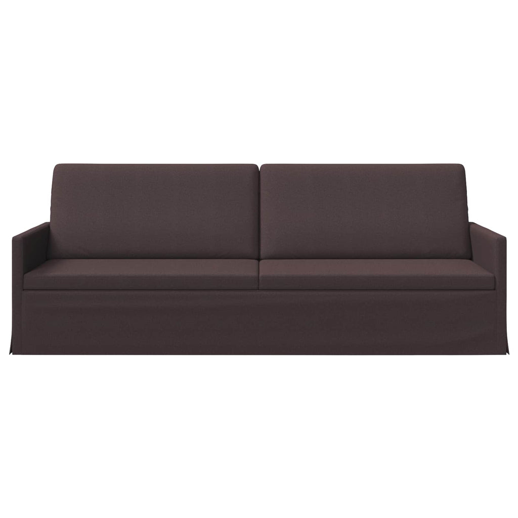 vidaXL Sofa na 3 osoby Ciemny brąz 220 x 81 x 82 cm tkanina