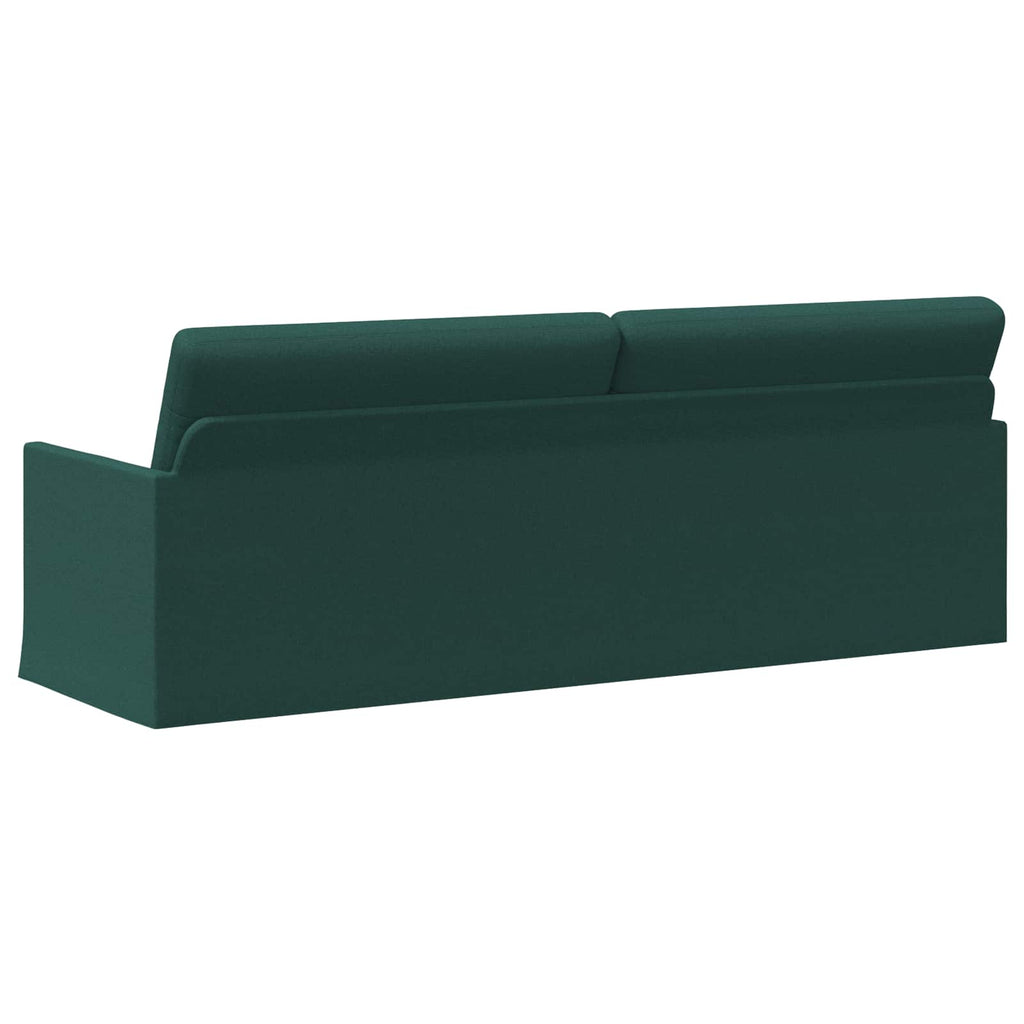 vidaXL Sofa na 3 osoby Ciemnozielony 220 x 81 x 82 cm tkanina