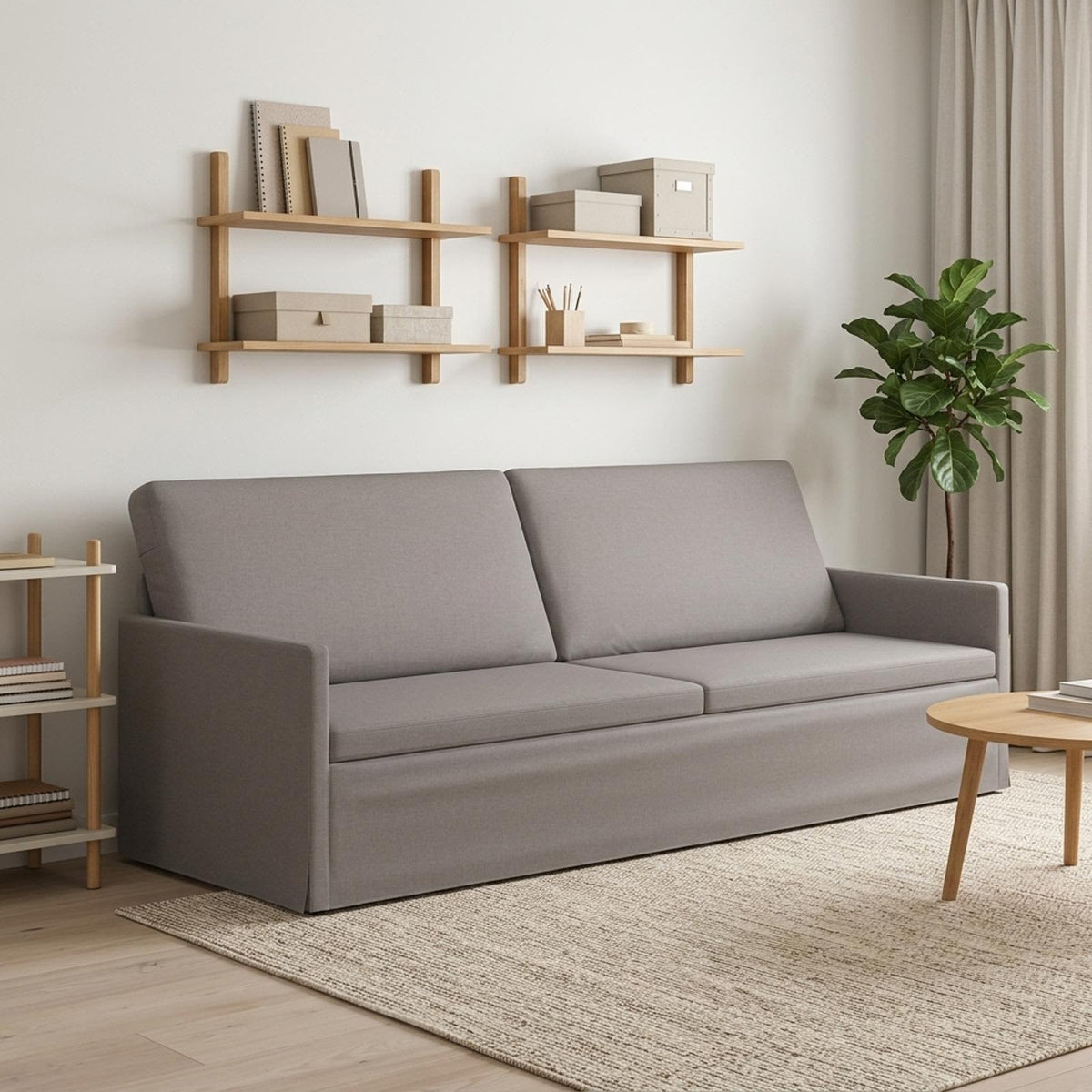 vidaXL Sofa na 3 osoby Ciemnoszary 220 x 81 x 82 cm tkanina