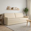 vidaXL Sofa na 3 osoby kremowy 220 x 81 x 82 cm tkanina