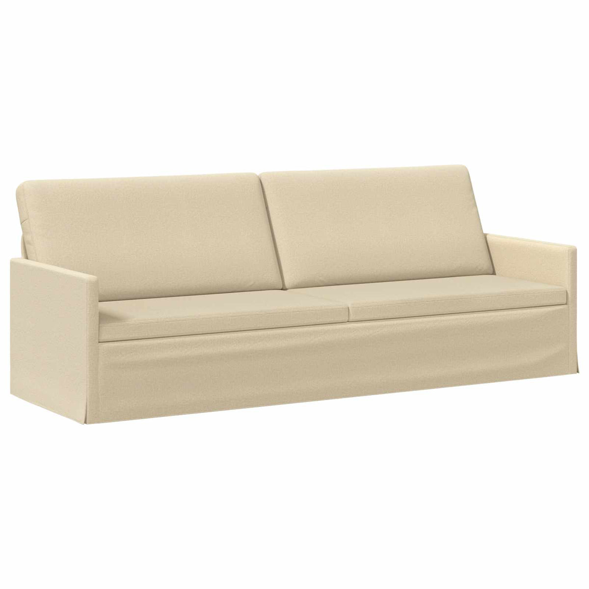 vidaXL Sofa na 3 osoby kremowy 220 x 81 x 82 cm tkanina