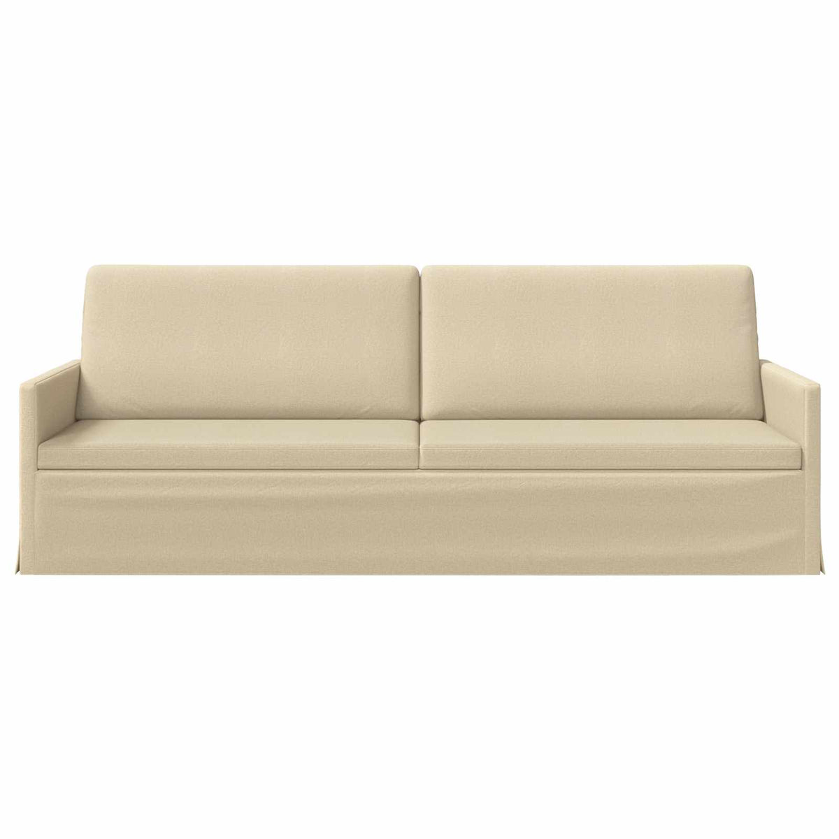 vidaXL Sofa na 3 osoby kremowy 220 x 81 x 82 cm tkanina