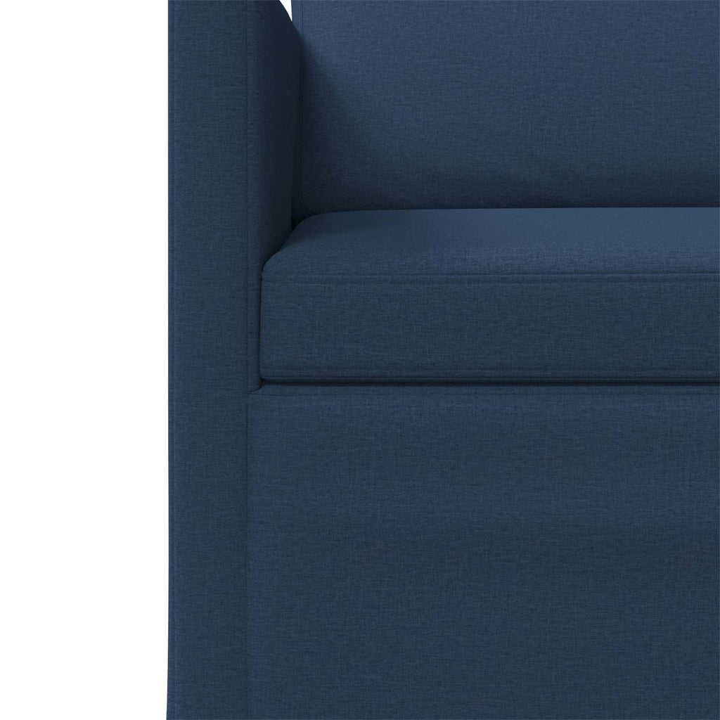 vidaXL Sofa na 3 osoby niebieski 220 x 81 x 82 cm tkanina