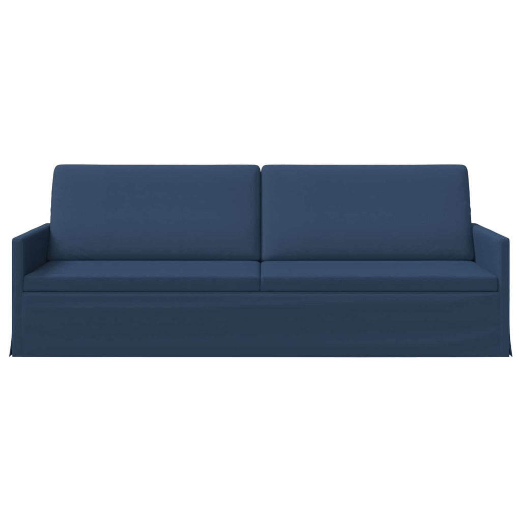 vidaXL Sofa na 3 osoby niebieski 220 x 81 x 82 cm tkanina