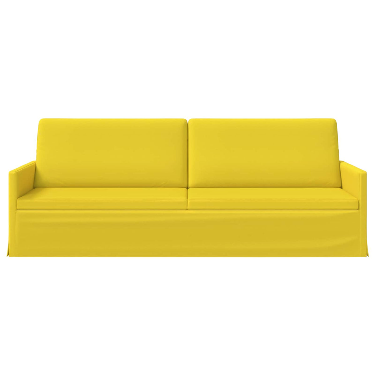 vidaXL Sofa na 3 osoby Jasnożółty 220 x 81 x 82 cm tkanina
