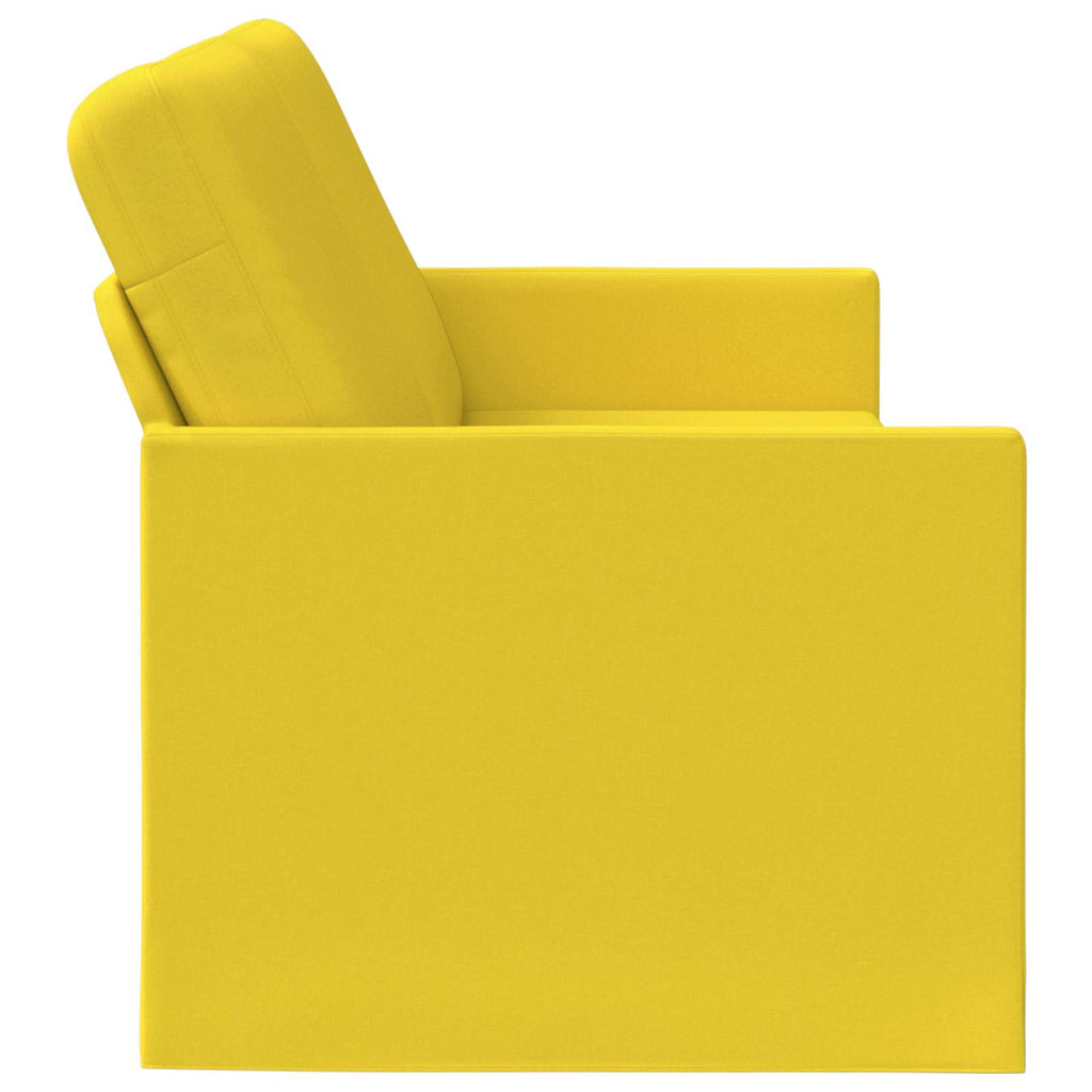 vidaXL Sofa na 3 osoby Jasnożółty 220 x 81 x 82 cm tkanina