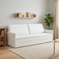 vidaXL Sofa na 3 osoby Biały 220 x 81 x 82 cm tkanina