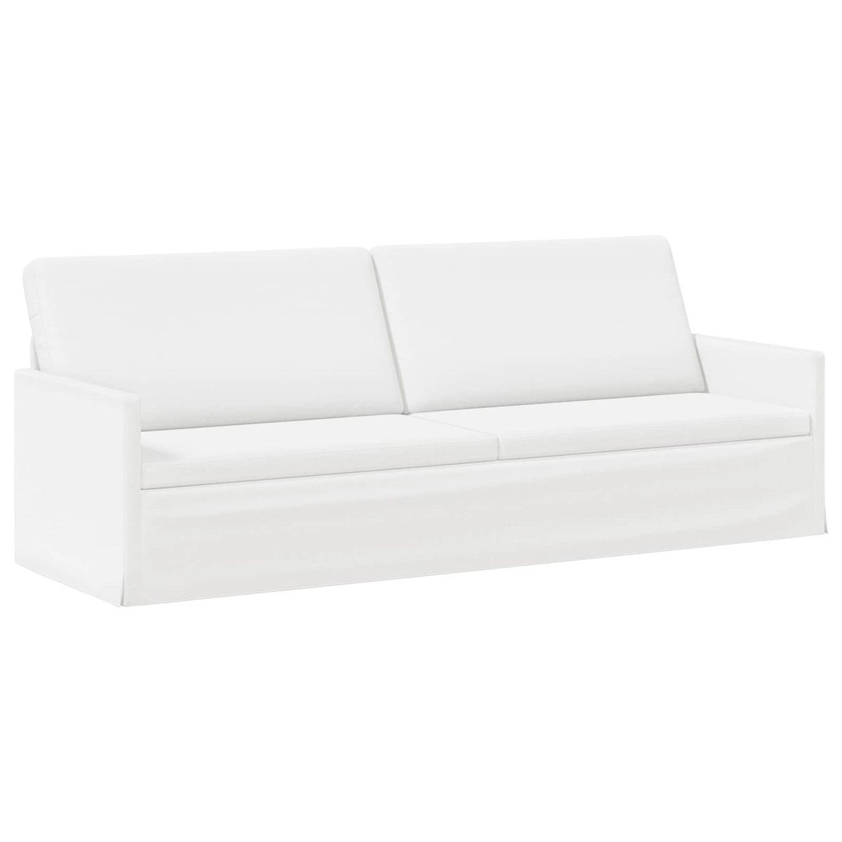 vidaXL Sofa na 3 osoby Biały 220 x 81 x 82 cm tkanina