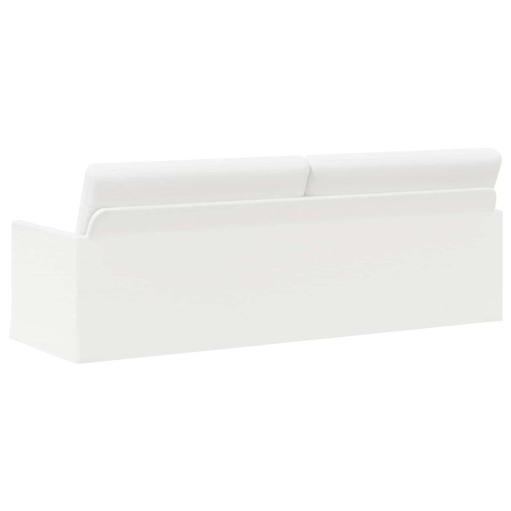 vidaXL Sofa na 3 osoby Biały 220 x 81 x 82 cm tkanina