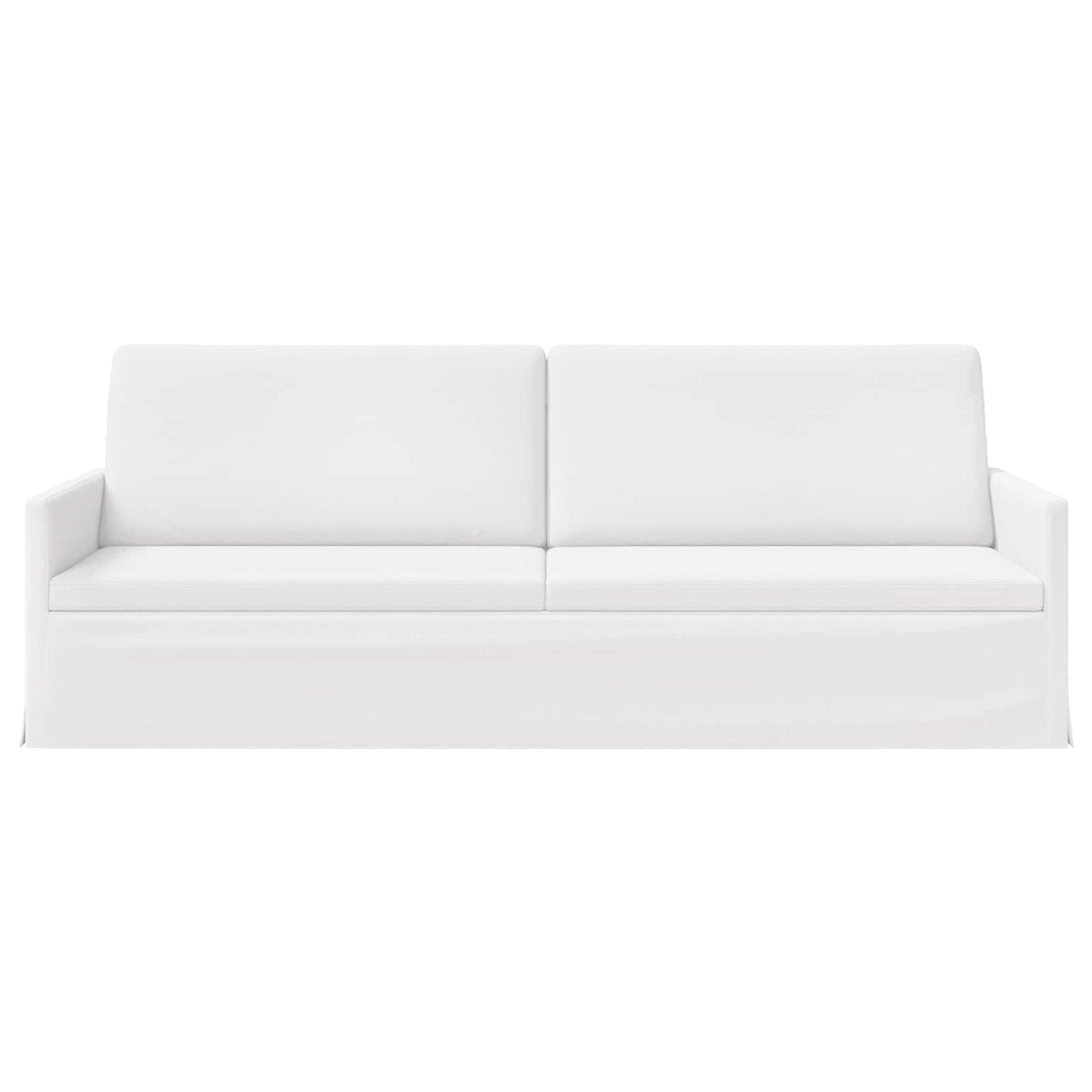 vidaXL Sofa na 3 osoby Biały 220 x 81 x 82 cm tkanina