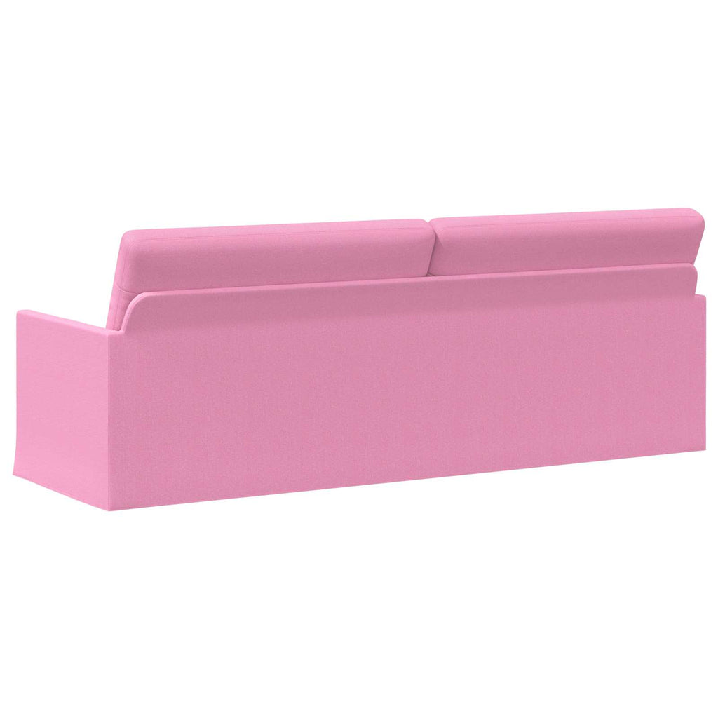 vidaXL Sofa na 3 osoby różowy 220 x 81 x 82 cm tkanina