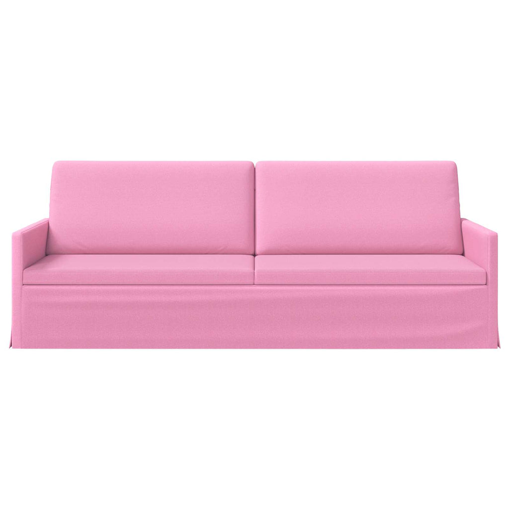 vidaXL Sofa na 3 osoby różowy 220 x 81 x 82 cm tkanina