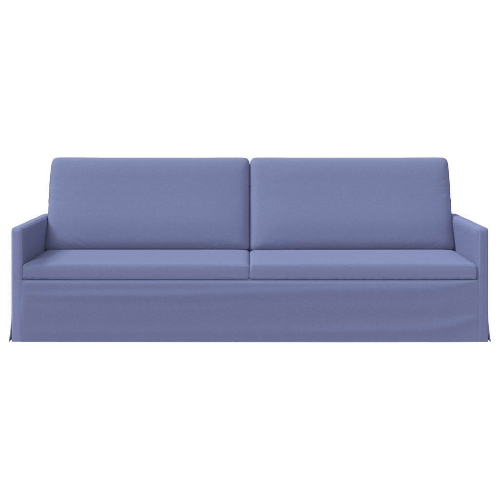 vidaXL Sofa na 3 osoby Niebieski dżins 220 x 81 x 82 cm tkanina
