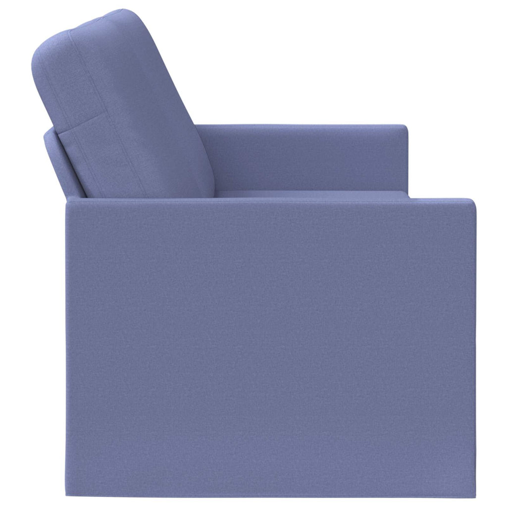 vidaXL Sofa na 3 osoby Niebieski dżins 220 x 81 x 82 cm tkanina