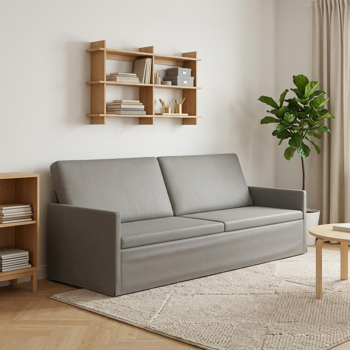 vidaXL Sofa na 3 osoby jasnoszary 220 x 81 x 82 cm Welur