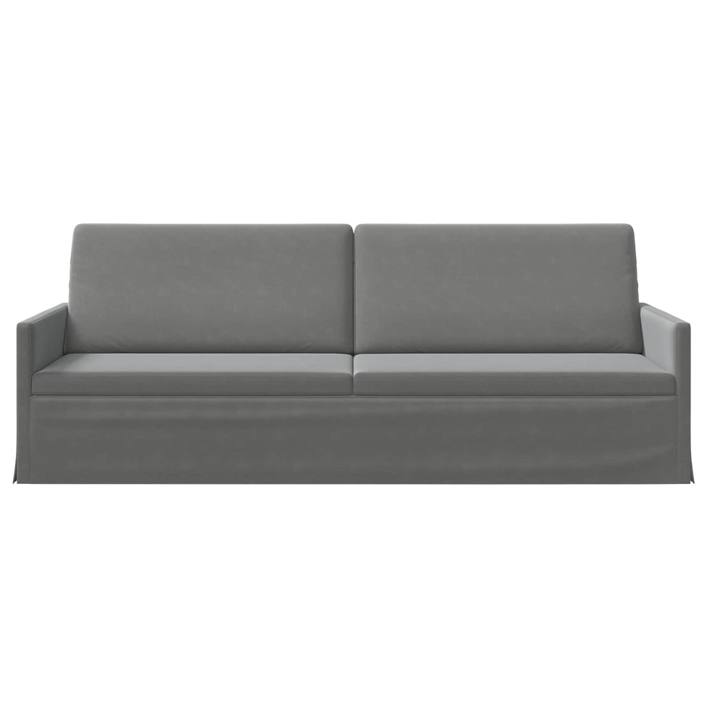 vidaXL Sofa na 3 osoby ciemnoszary 220 x 81 x 82 cm Welur