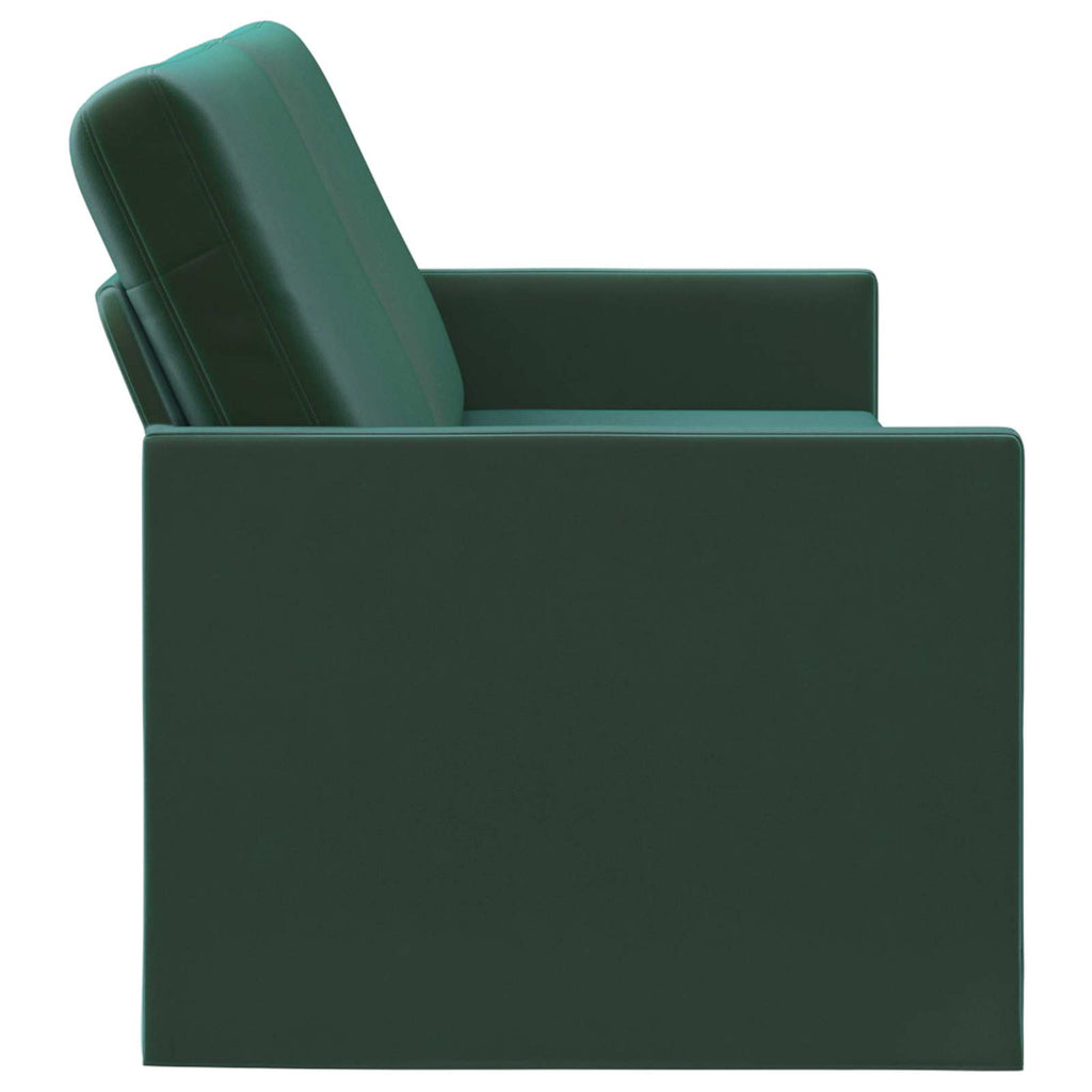vidaXL Sofa na 3 osoby Ciemnozielony 220 x 81 x 82 cm Welur