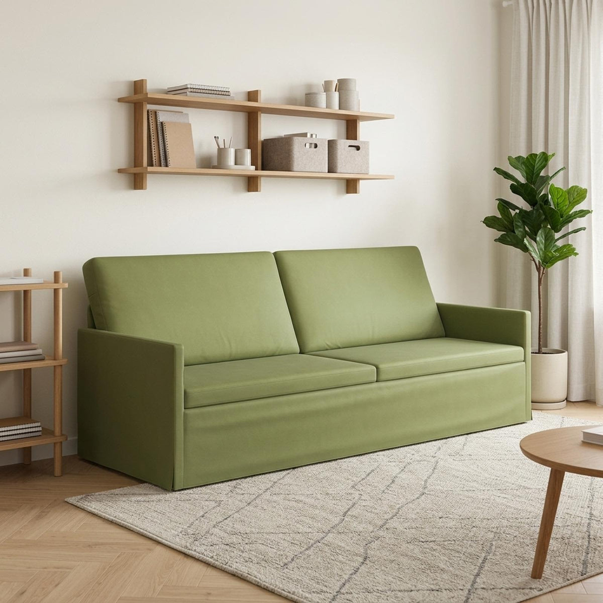 vidaXL Sofa na 3 osoby Jasnozielony 220 x 81 x 82 cm Welur