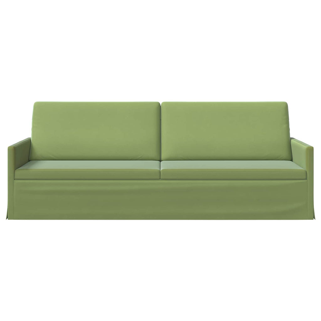 vidaXL Sofa na 3 osoby Jasnozielony 220 x 81 x 82 cm Welur