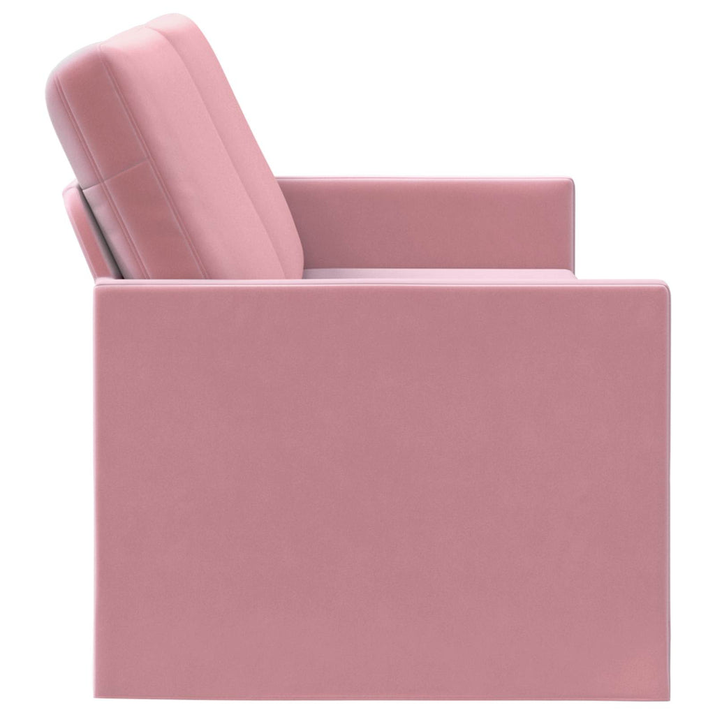 vidaXL Sofa na 3 osoby różowy 220 x 81 x 82 cm Welur