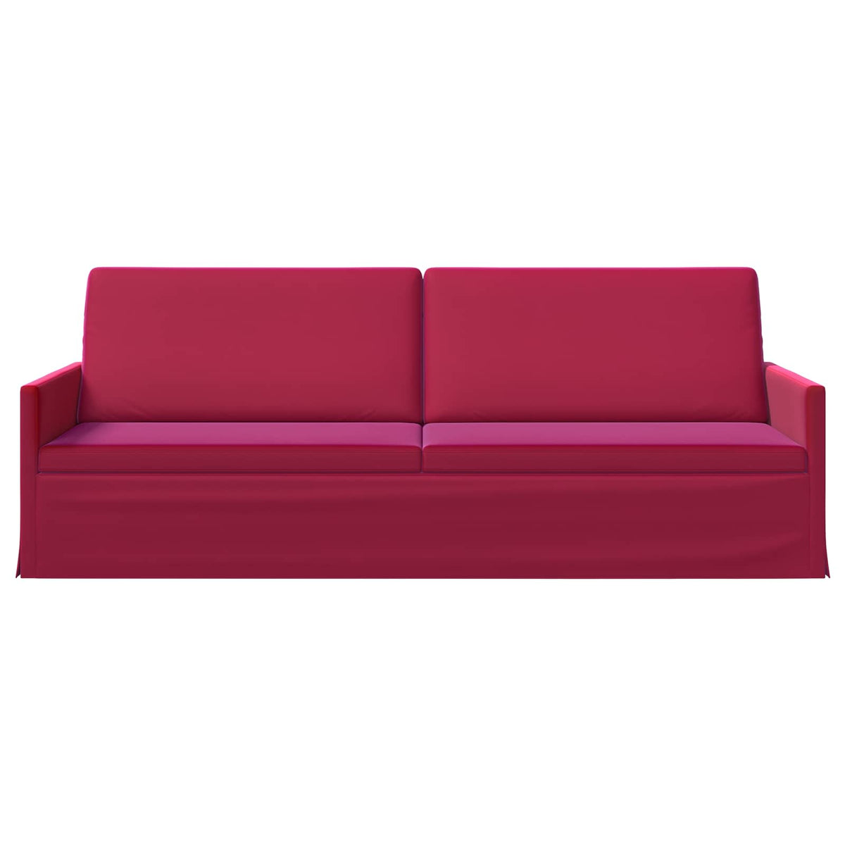 vidaXL Sofa na 3 osoby Czerwone wino 220 x 81 x 82 cm Welur