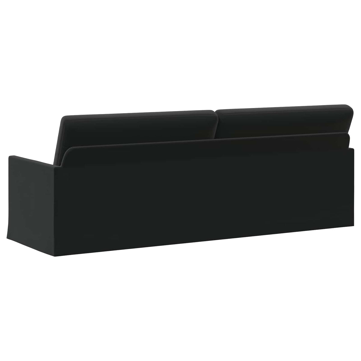 vidaXL Sofa na 3 osoby Czarny 220 x 81 x 82 cm Welur