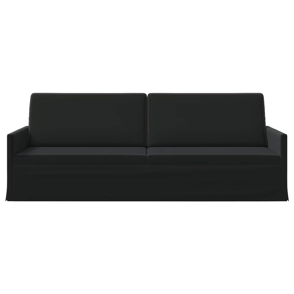 vidaXL Sofa na 3 osoby Czarny 220 x 81 x 82 cm Welur