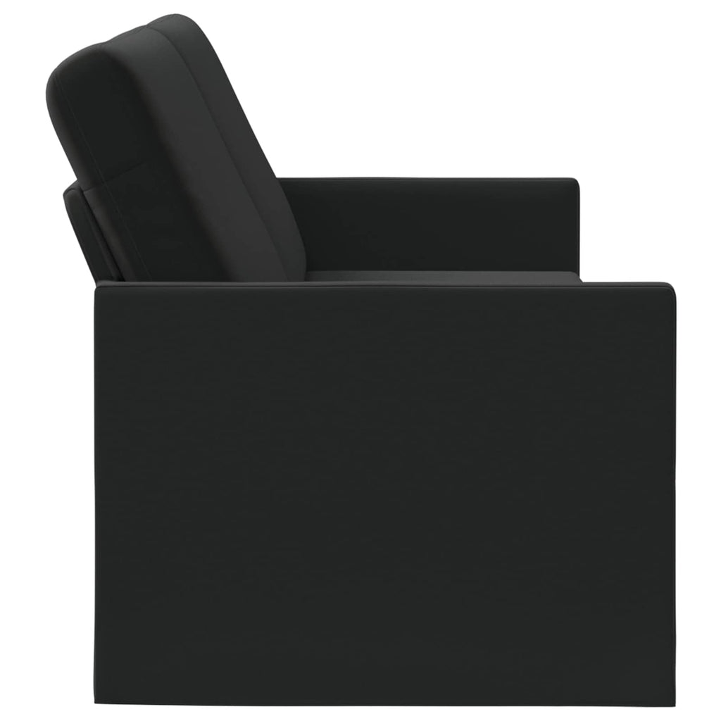 vidaXL Sofa na 3 osoby Czarny 220 x 81 x 82 cm Welur