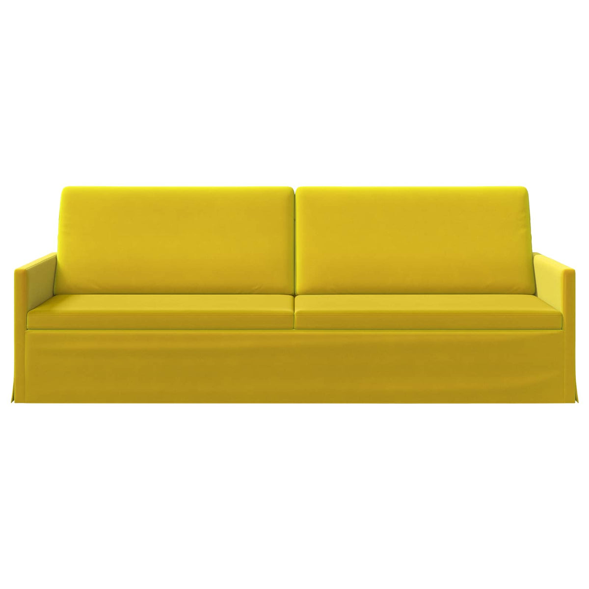vidaXL Sofa na 3 osoby żółty 220 x 81 x 82 cm Welur