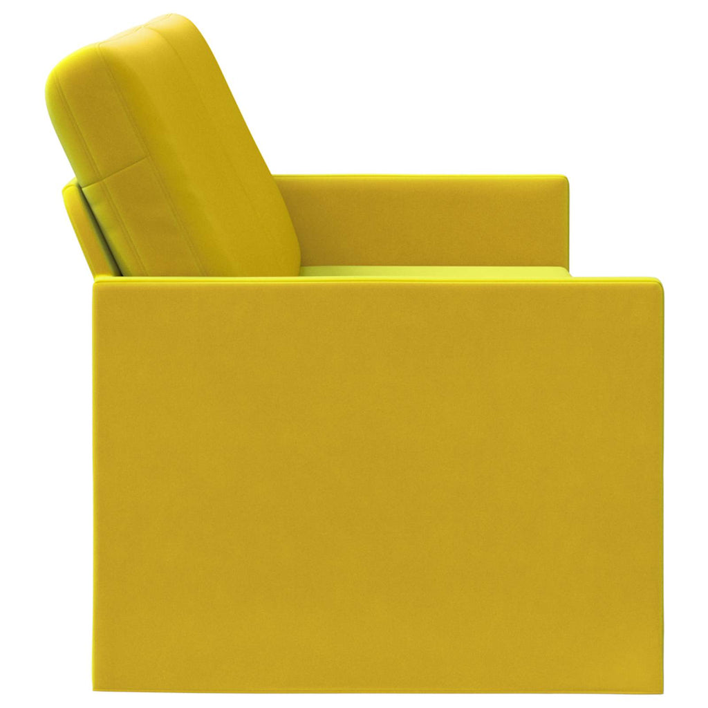 vidaXL Sofa na 3 osoby żółty 220 x 81 x 82 cm Welur