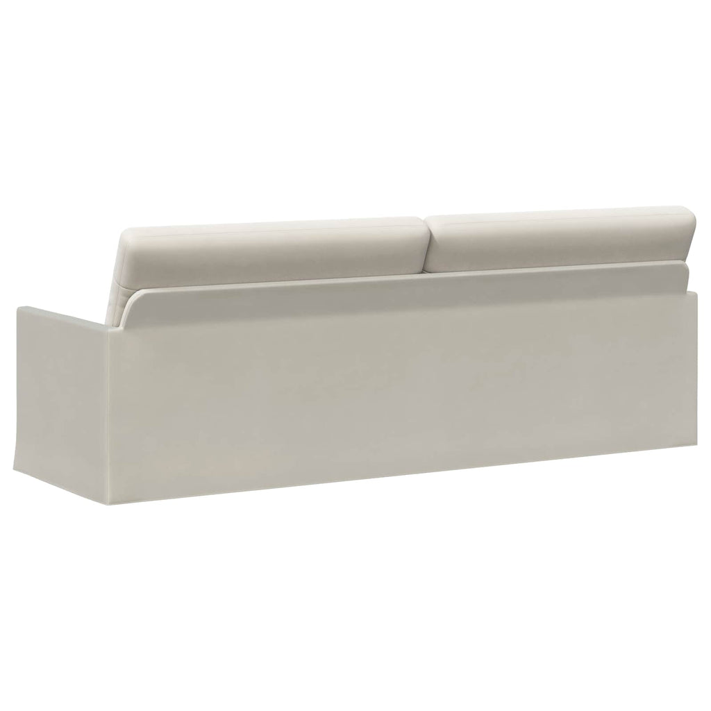 vidaXL Sofa na 3 osoby kremowy 220 x 81 x 82 cm Welur