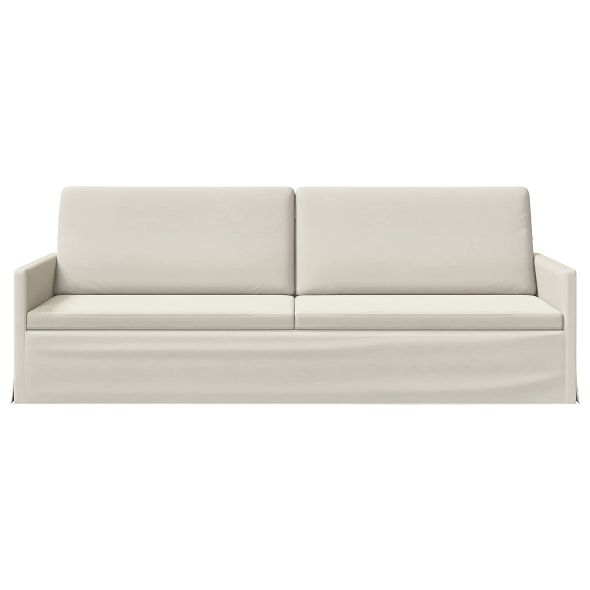 vidaXL Sofa na 3 osoby kremowy 220 x 81 x 82 cm Welur