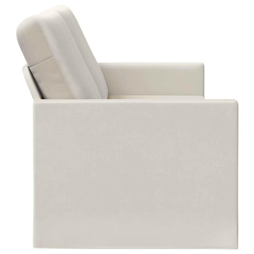 vidaXL Sofa na 3 osoby kremowy 220 x 81 x 82 cm Welur