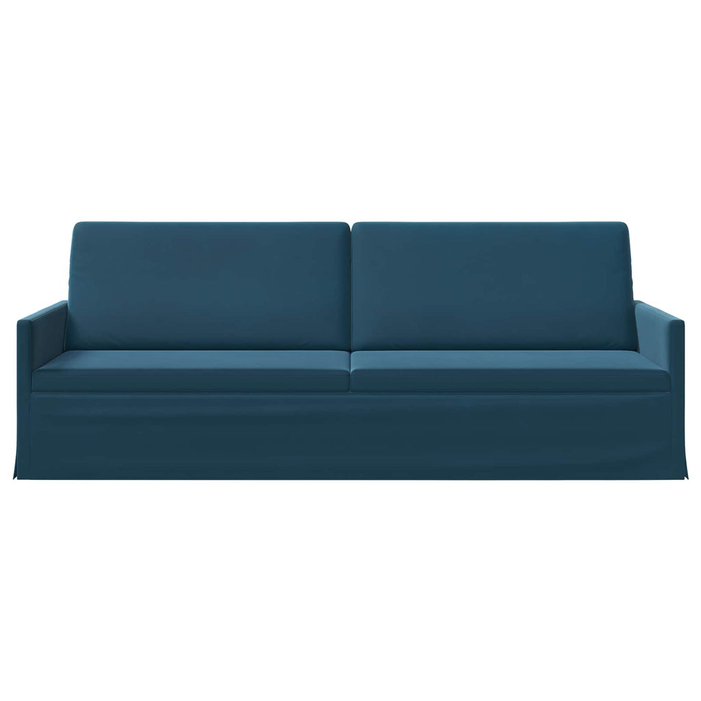 vidaXL Sofa na 3 osoby niebieski 220 x 81 x 82 cm Welur