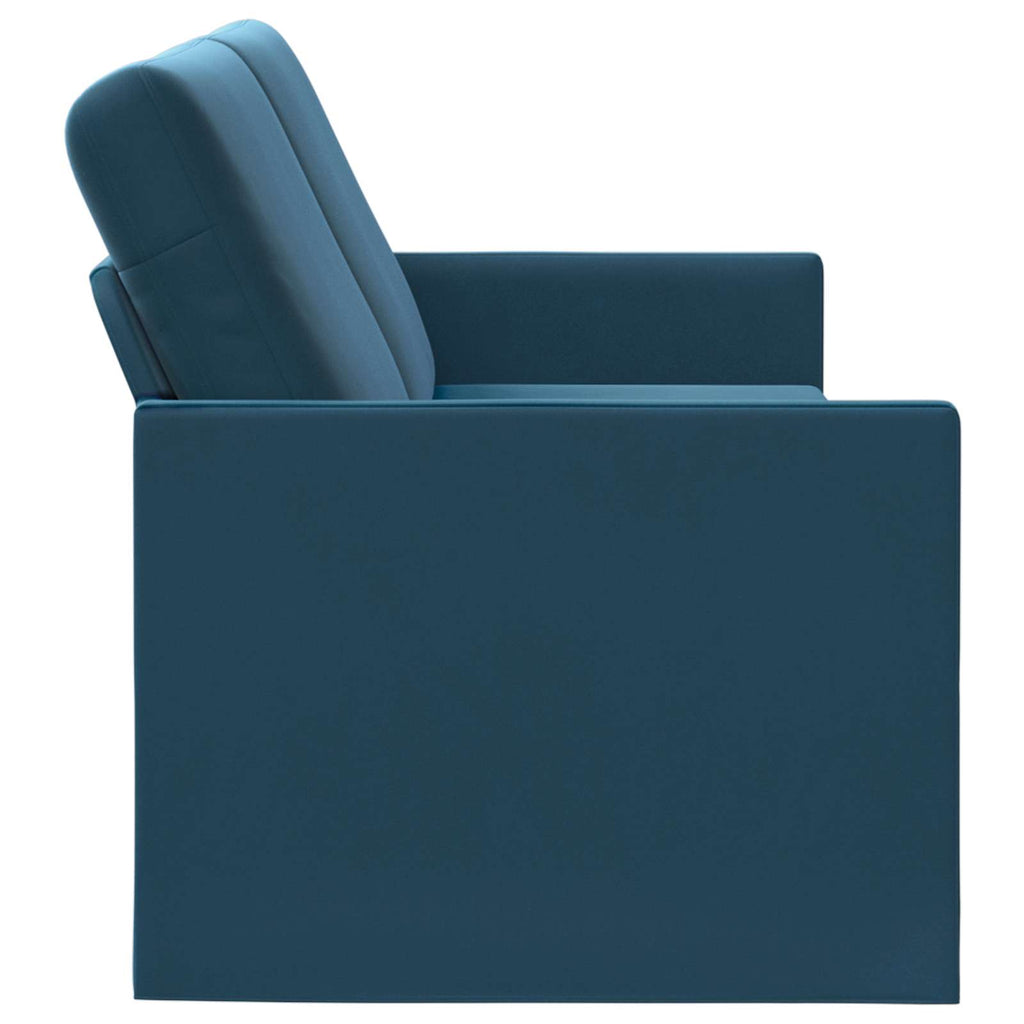 vidaXL Sofa na 3 osoby niebieski 220 x 81 x 82 cm Welur