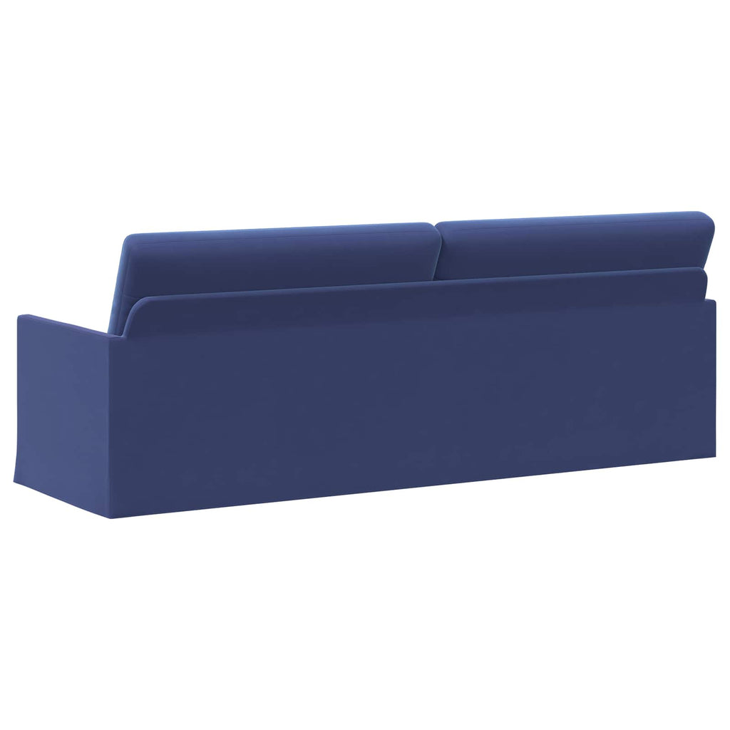 vidaXL Sofa na 3 osoby Niebieski policyjny 220 x 81 x 82 cm Welur