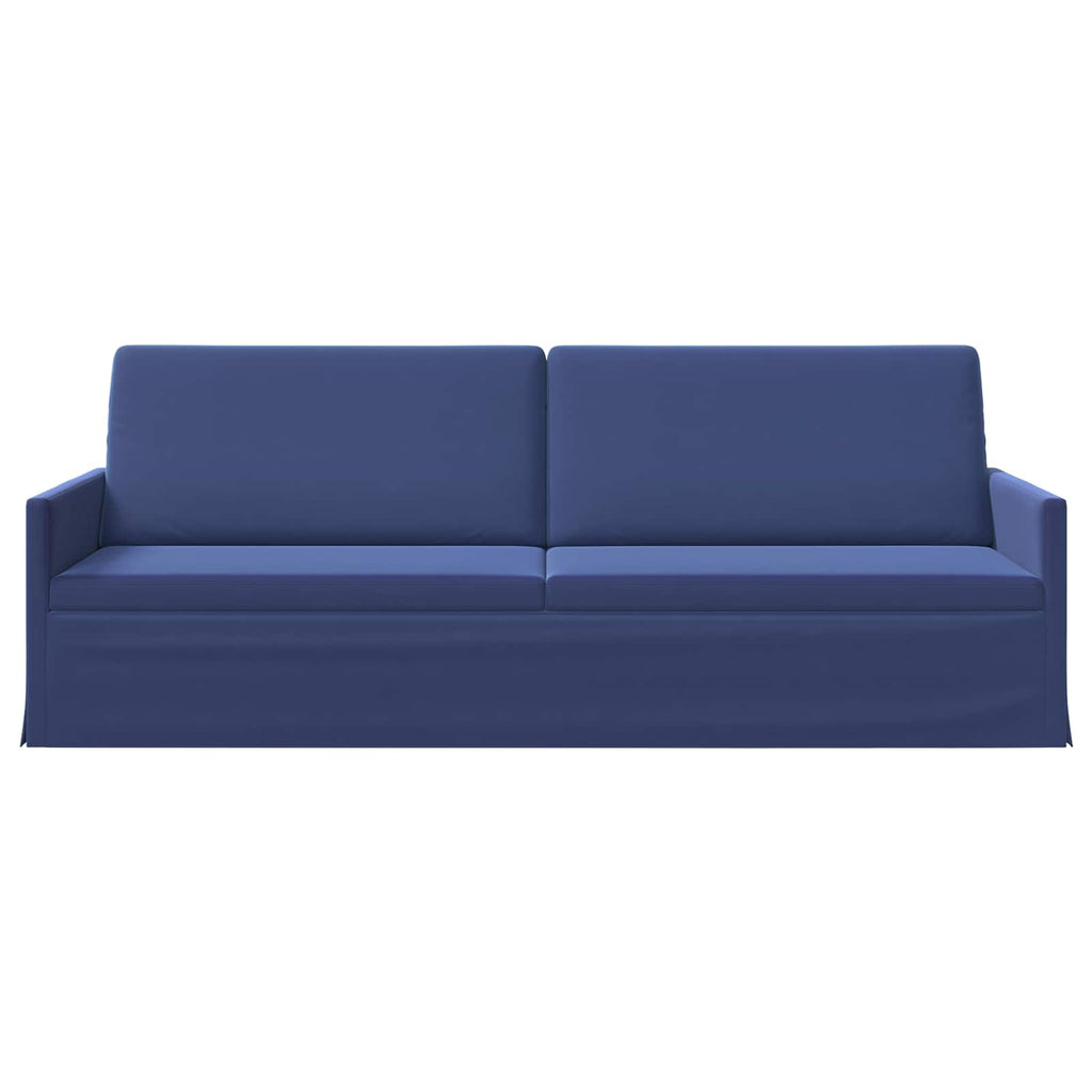 vidaXL Sofa na 3 osoby Niebieski policyjny 220 x 81 x 82 cm Welur