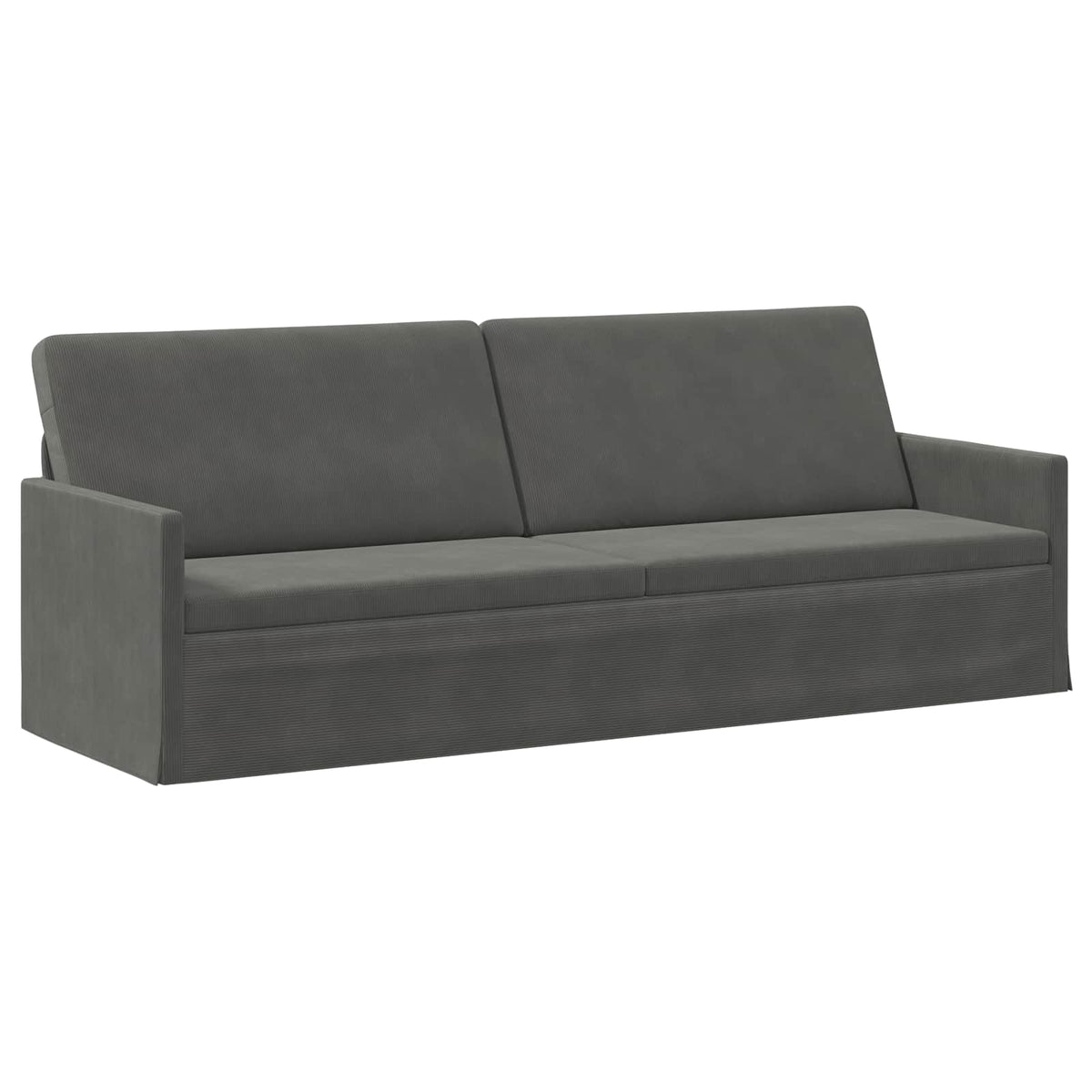 vidaXL Sofa na 3 osoby ciemnoszary 220 x 81 x 82 cm Tkanina sztruksowa