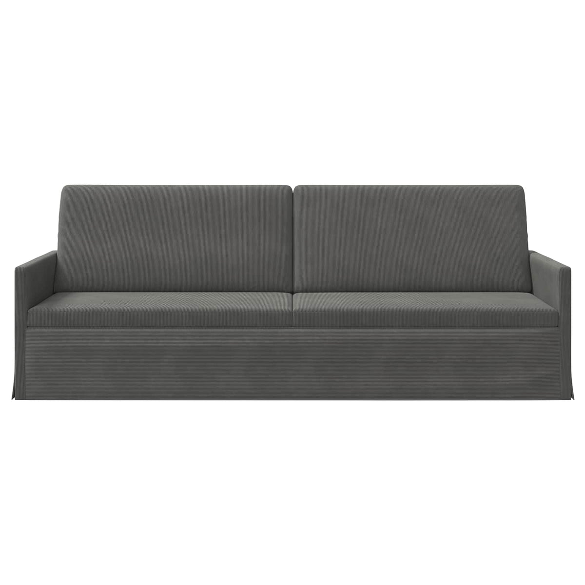 vidaXL Sofa na 3 osoby ciemnoszary 220 x 81 x 82 cm Tkanina sztruksowa