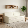 vidaXL Sofa na 3 osoby kremowy 220 x 81 x 82 cm Tkanina sztruksowa