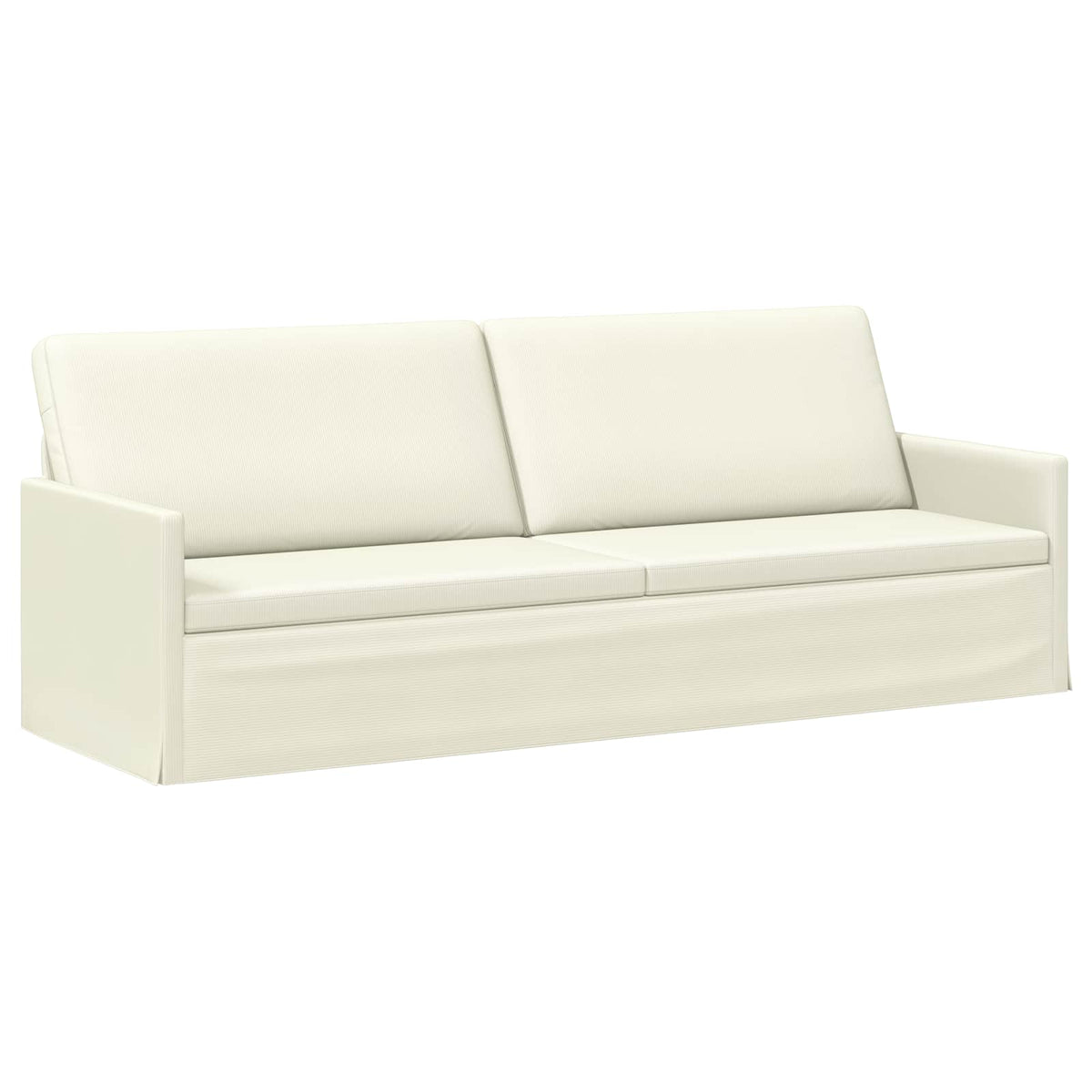 vidaXL Sofa na 3 osoby kremowy 220 x 81 x 82 cm Tkanina sztruksowa