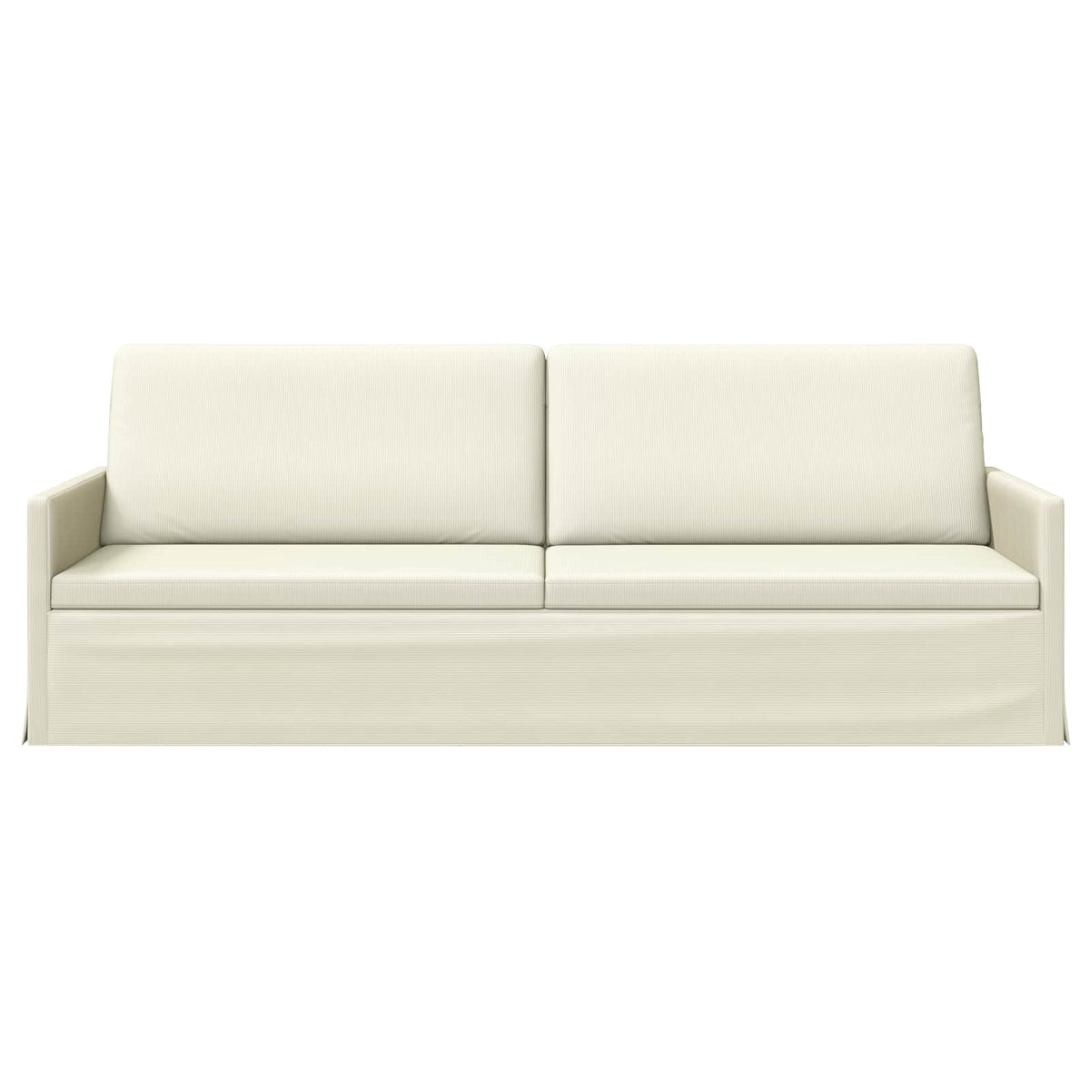 vidaXL Sofa na 3 osoby kremowy 220 x 81 x 82 cm Tkanina sztruksowa