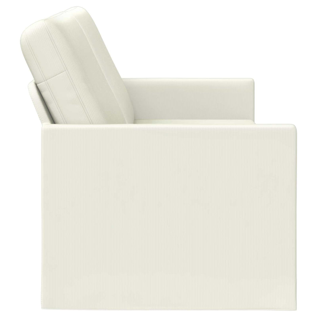 vidaXL Sofa na 3 osoby kremowy 220 x 81 x 82 cm Tkanina sztruksowa